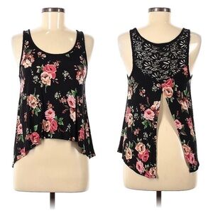 Ambiance Floral Open Back Crop Top | SIZE M